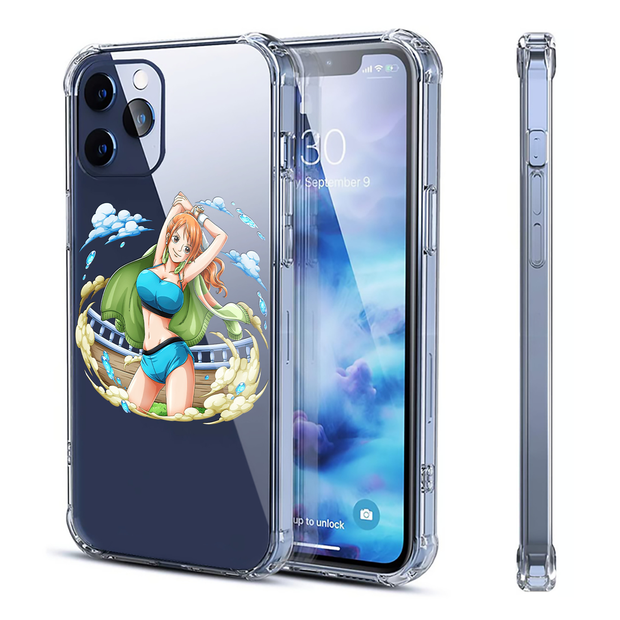 （画像用） ワンピース ナミ ONE PIECE Nami 【iPhone 12シリーズ対応】透明スマホケース（クリアソフトケース）